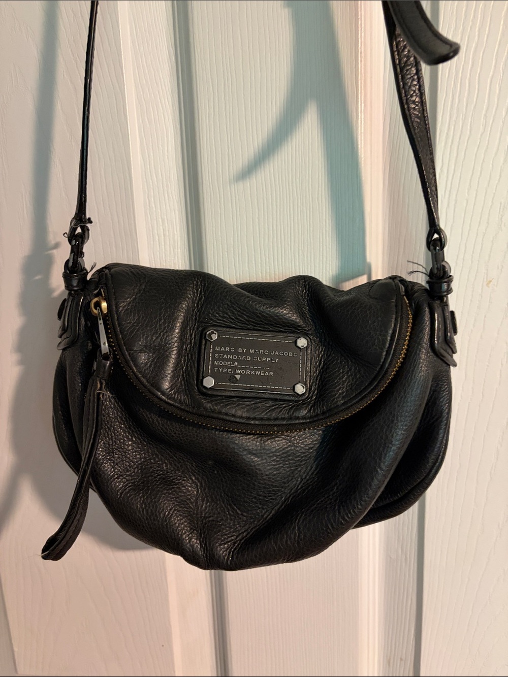 Marc by Marc Jacobs Black Pebble Leather Shoulder Bag
